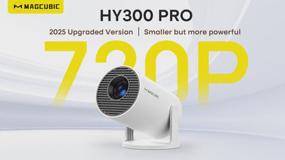 [CA warehouse] Magcubic HY300Pro Projector 290ANSI Android 14.0 Dual WiFi6 8K 4K Decode Auto Keystone Correction Wireless BT5.4 130"Screen 1280*720P Built-in Speaker Allwinner H726 180° Rotatable Mini Portable Home Cinema Outdoor Audio Gift